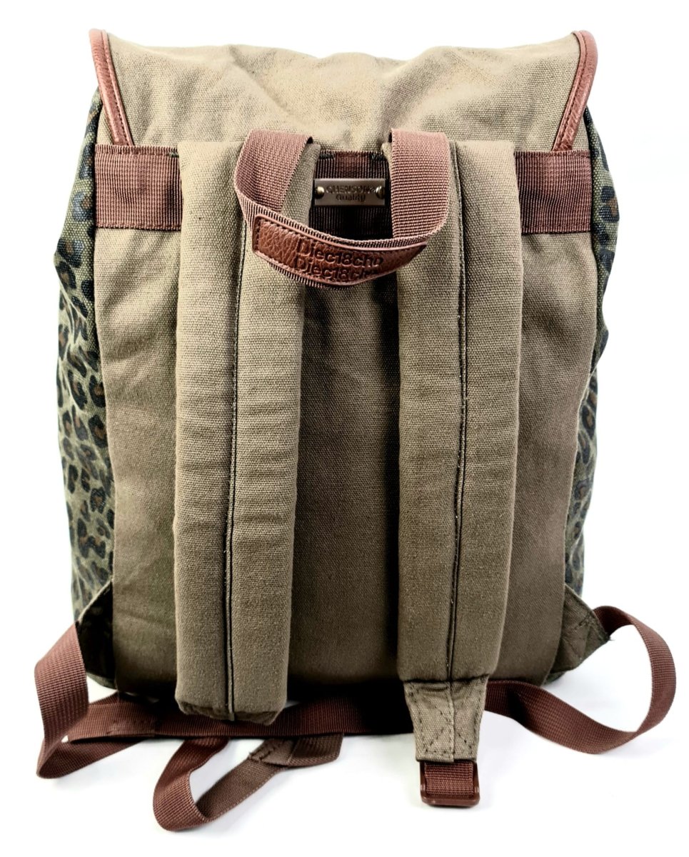 Mochila de tela estampado leopardo - Imagen 7
