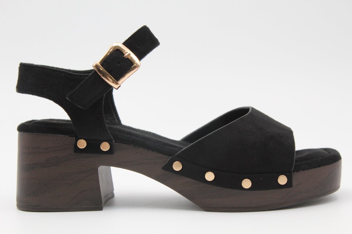 Sandalia en antelina con adorno tachas,ref219 - Imagen 6