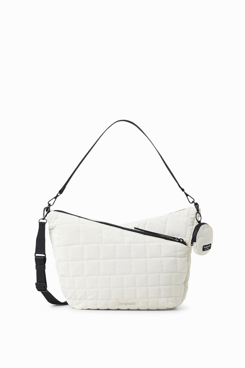 DESIGUAL – Bolso Desigual Cocoa Harry 2.0 Blanco Acolchado Bandolera Mujer - Imagen 8