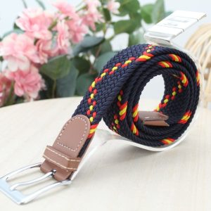 Cinturón elastico para hombre con adorno bandera