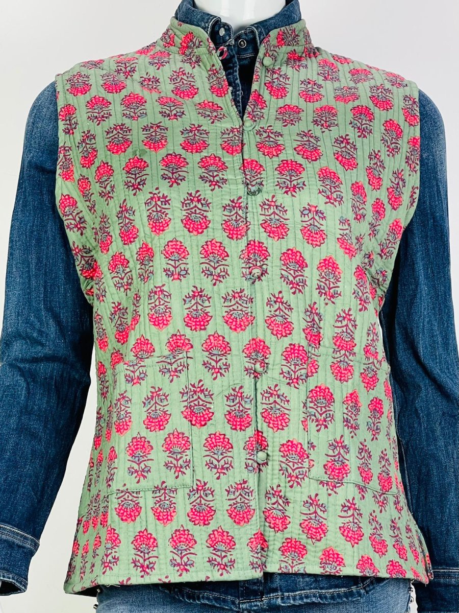 Chaleco bohemio étnico reversible - Imagen 4