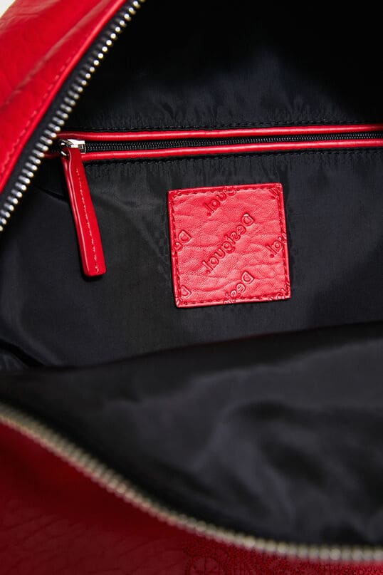 DESIGUAL – Mochila Desigual Back Rising Mombasa Mini Roja Mujer 24x30x12cm - Imagen 6