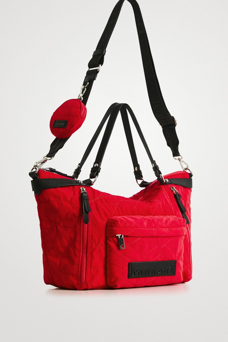 DESIGUAL – Bolso Desigual Rojo Prisma Libia Grande Bandolera 22SAXA32/3002 - Imagen 3