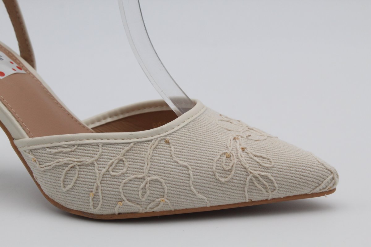 Zapato en tejido de lona con hilo bordado,ref88210 - Imagen 3