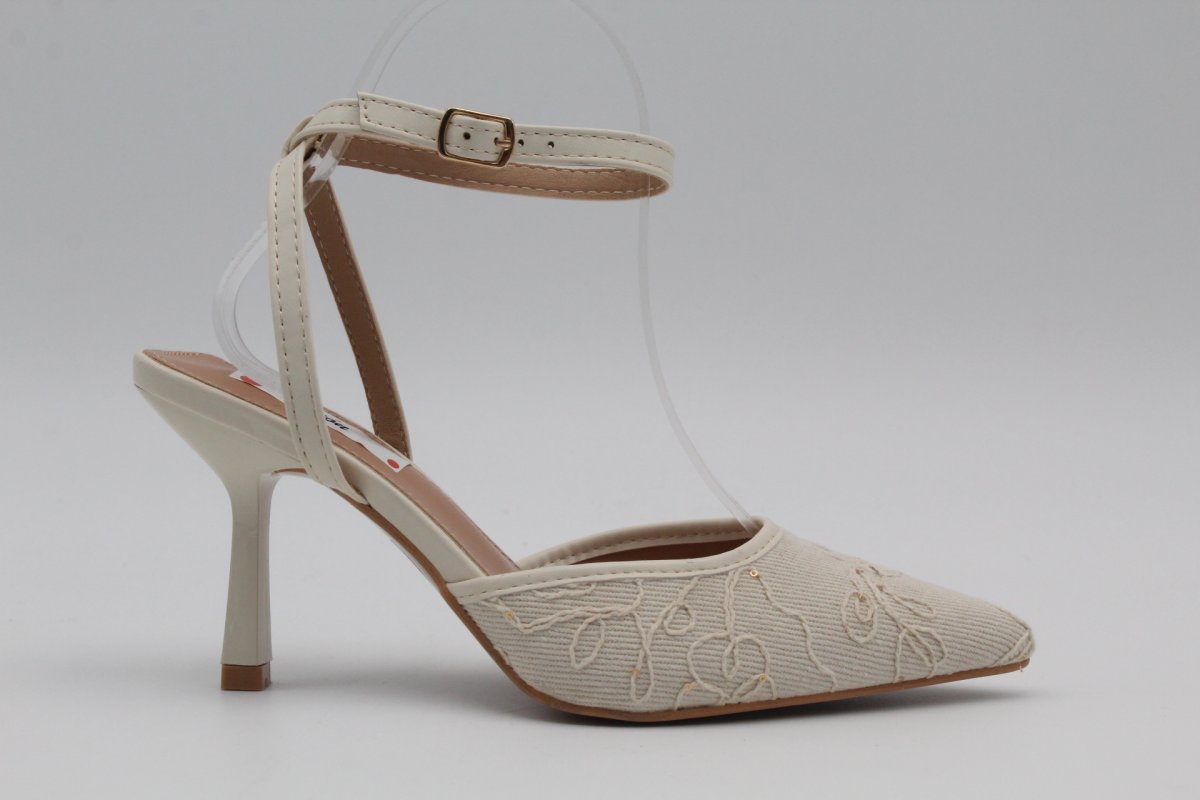 Zapato en tejido de lona con hilo bordado,ref88210 - Imagen 4