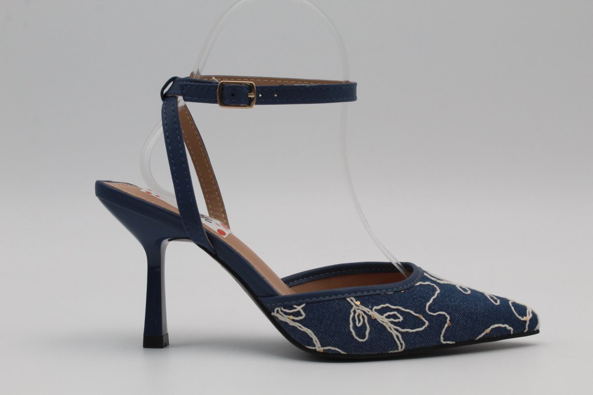 Zapato en tejido de lona con hilo bordado,ref88210 - Imagen 6