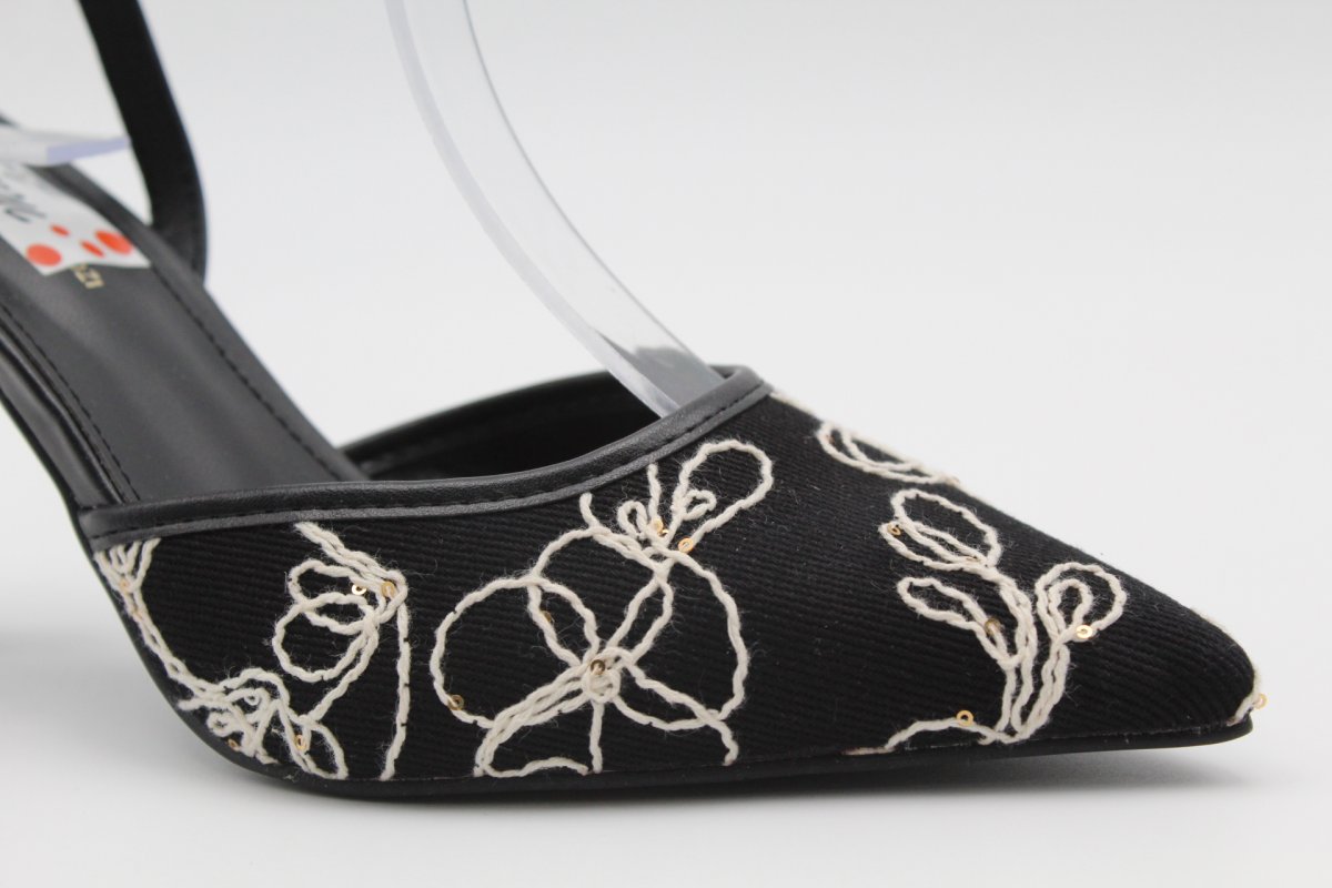 Zapato en tejido de lona con hilo bordado,ref88210 - Imagen 7