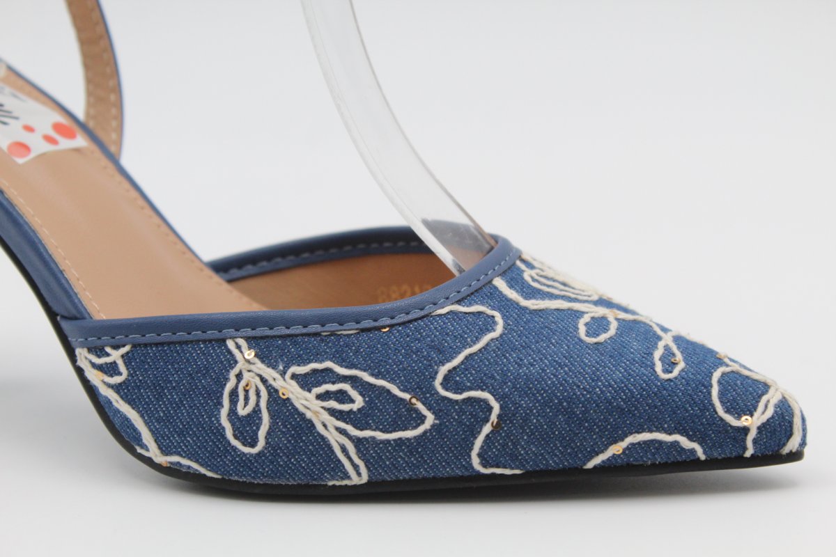 Zapato en tejido de lona con hilo bordado,ref88210 - Imagen 8