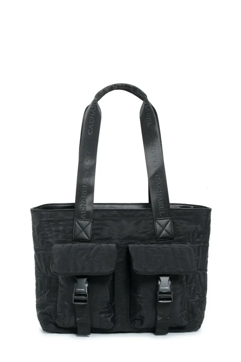 Bolso Shopper CACHAREL · Grande Nylon · Color Negro