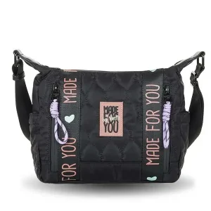 Bolso VENTIS · Bandolera Mediana en Nylon · Color Negro