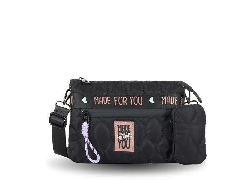 Bolso VENTIS · Bandolera Mediana con Monedero · Color Negro - Imagen 2