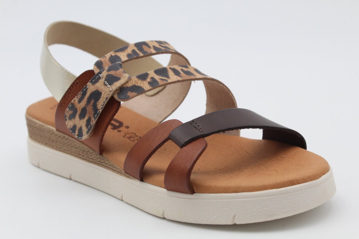 Sandalia Nacional toda en piel y planta de gel con velcro,¡Top Ventas!, ref237 - Imagen 3