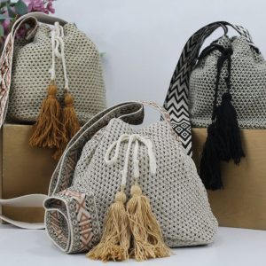 Bandolera crochet tipo bombonera,ref9786