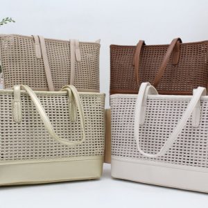 Bolso trenzado en suave poli piel,ref73797