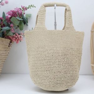 Bolso crochet trenzado tipo cesta,ref3591