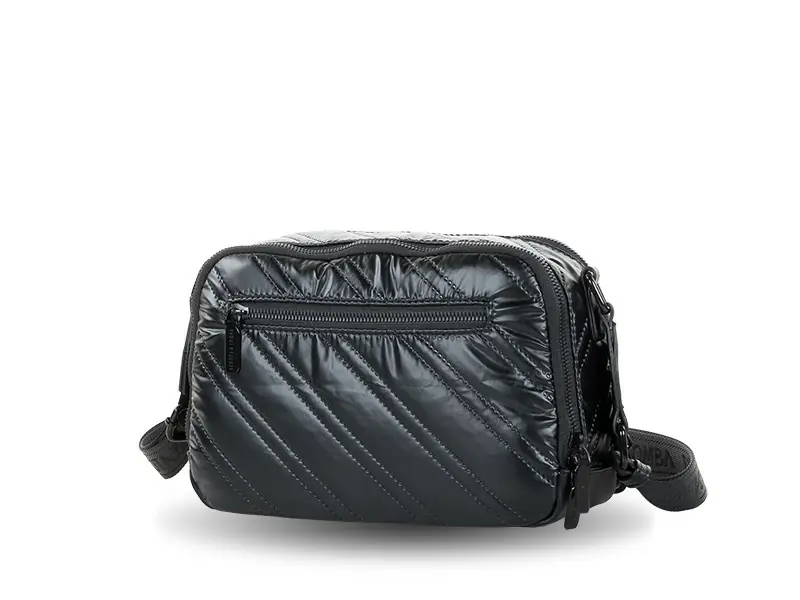 Bolso Devota & Lomba · Bandolera mediana · Doble compartimento · Color Negro y Plomo - Imagen 7