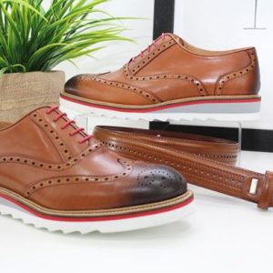 Blucher Casual para Hombre con Piso Blanco Microporoso – 100% Fabricación Española