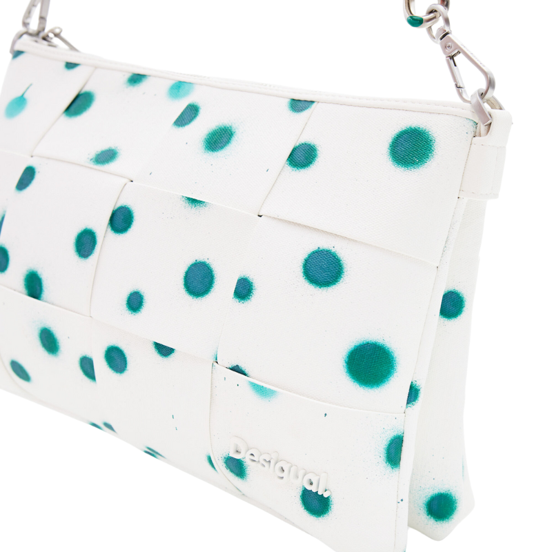DESIGUAL – Bolso Desigual Splatter Dortmund Maxi blanco bandolera para mujer con diseño artístico - Imagen 8