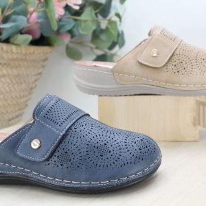 Zueco comodo con punta cerrada y velcro,ref6051
