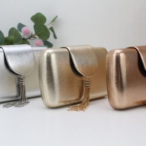 Cartera fiesta rigida en poli lpiel metalizada,ref20574
