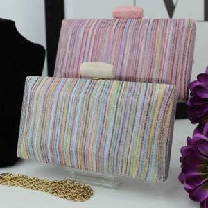 Cartera Fiesta En Tejido Multicolor,Ref1135
