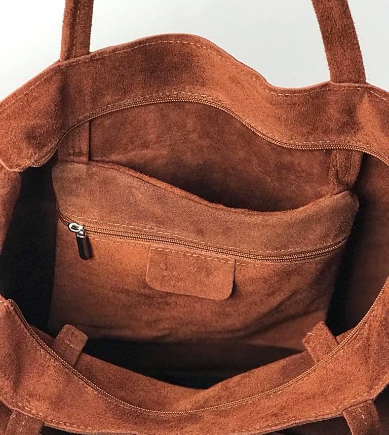 Bolso de piel con bolsillos exteriores - Imagen 9
