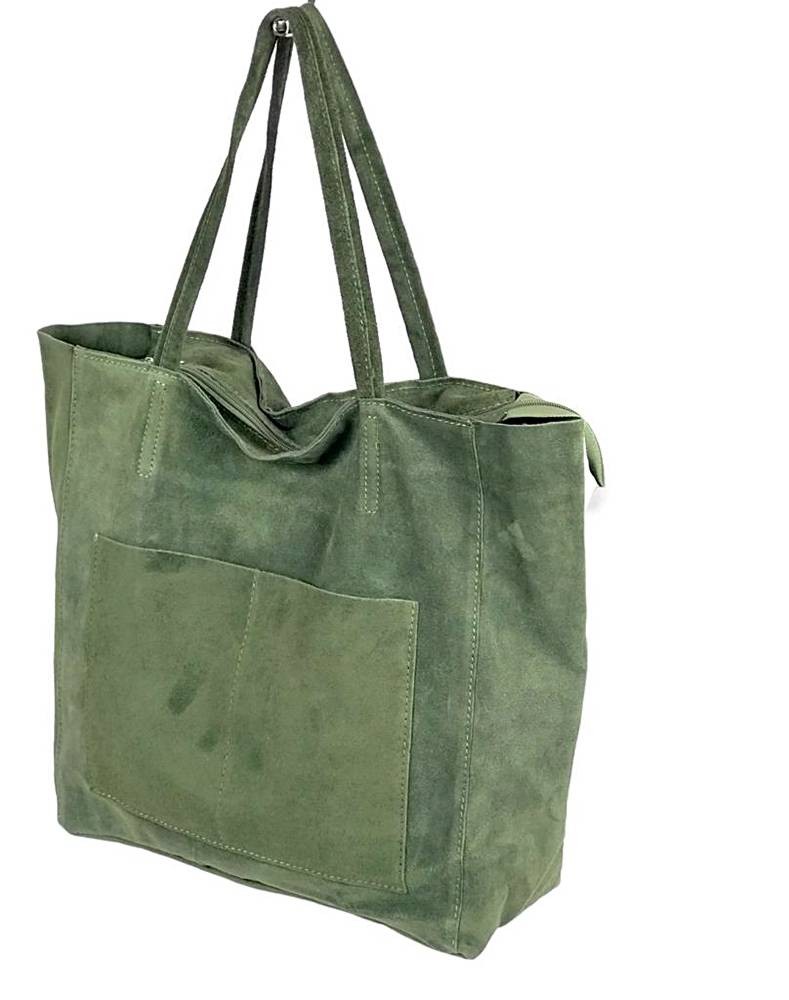 Bolso de piel con bolsillos exteriores - Imagen 6