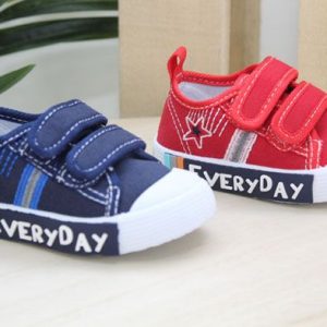 Zapatilla Lona Niño Con Velcro,20 Al 25,ref3704