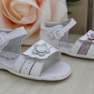 Sandalia Niña Toda En Piel Con Talonera,ref2955