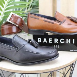 Zapato Baerchi Todo En Piel Con Borlas,ref1152