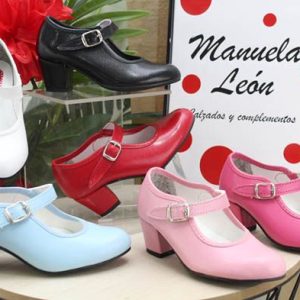 ZAPATO SEVILLANAS EN POLIPIEL,TACÓN 4CM DEL 20 AL