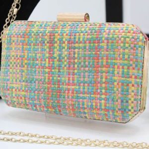 Cartera rafia multicolor