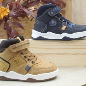 BOTA EN  SUAVE POLIPIEL CON VELCRO,25 AL 36,REF841
