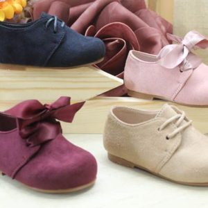 Blucher en suave antelina con lazo o cordon,ref791