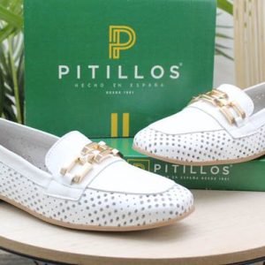 Mocasin Pitillos Troquelado Todo En Piel Ref5644