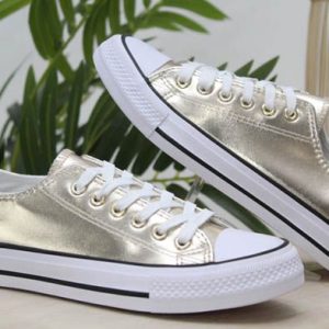 SNEAKERS POLIPIEL METALIZADA CON PISO BASICO RFT15