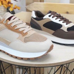 SNEAKERS COMBINADA EN SUAVE POLIPIEL REFT56