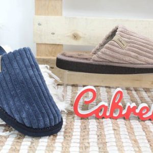 Zapatilla casa de pana de la marca Cabrera con piso ultraligth
