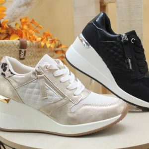 SNEAKERS TRANSPIRABLE CON CUÑA DE 6CM REF9590