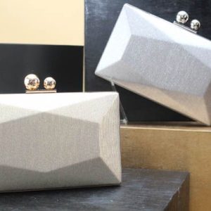 CARTERA FIESTA METALIZADA ORO Y PLATA REF20482
