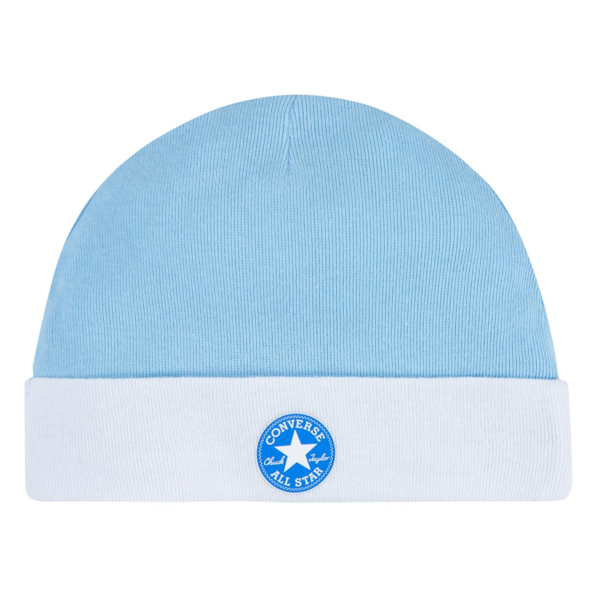 CONVERSE – Conjunto Bebé Original 3 Piezas 0-6 Meses Flores Azul Body Gorro Patucos Caja Regalo Edición Limitada NC0347-BIS - Imagen 4