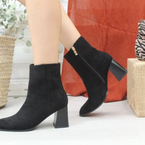 Botin en suave anntelina con tacón ancho de 7cm, ref352