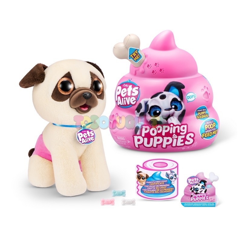 PETS ALIVE – Pets Alive Pooping Puppies: Cachorro Interactivo que Camina y hace Caca - Imagen 3