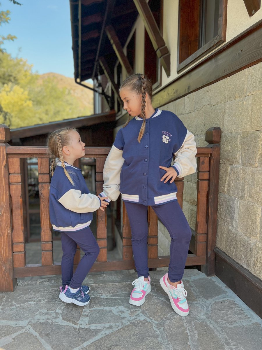 Sudadera abierta de niña azul | Sin capucha - Imagen 5