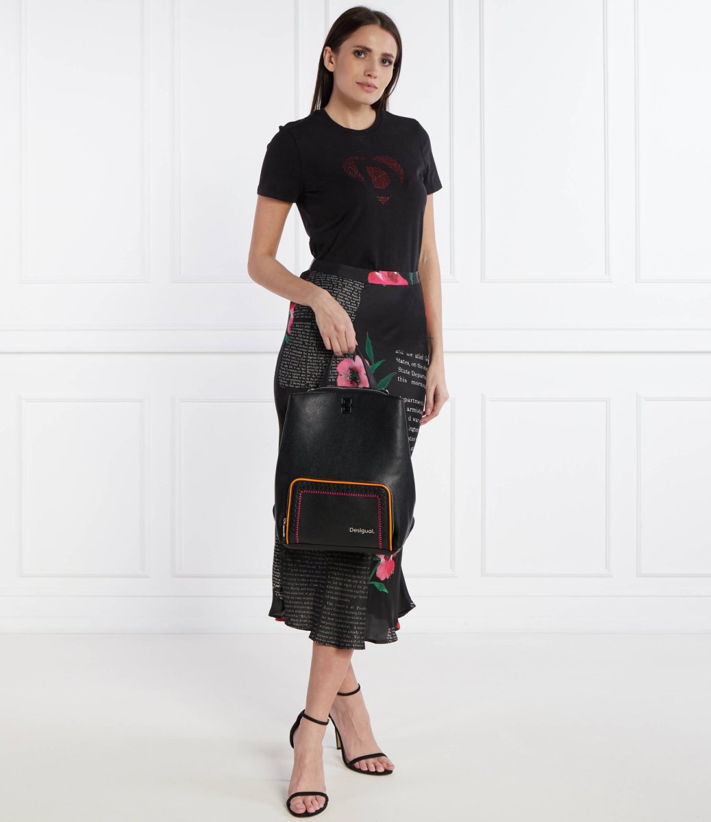 DESIGUAL- Mochila Desigual negra mujer Back Prime Sumy – Elegante y urbana - Imagen 8
