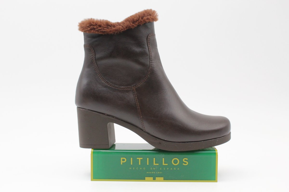 Botín Pitillos todo piel con tacón de goma de 6cm,ref30506 - Imagen 3