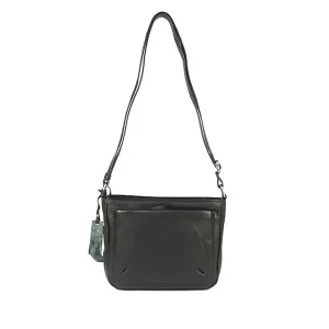 Bolso ANTONI · Bandolera mediana · Piel Bovino · Color Negro, Cuero y Marrón