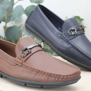 Mocasín en suave poli piel con adorno estribo,ref2706