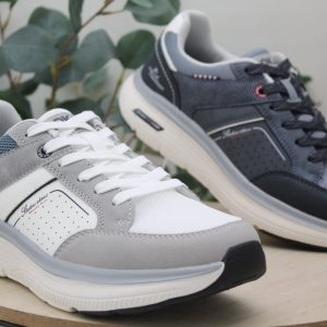 Zapato casual-sport combinado en polipiel y tejido transpirable,ref2523