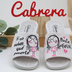 Zapatilla casa Cabrera con piso de caucho vulcanizado,ref4537
